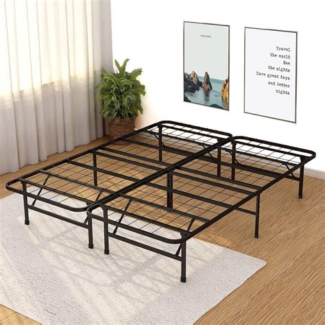 metal bed frame queen with box spring|12 inch box spring queen.